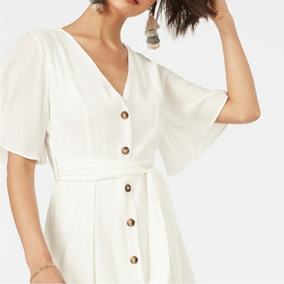 JustFab White High Low Dress - Picture 5 of 5